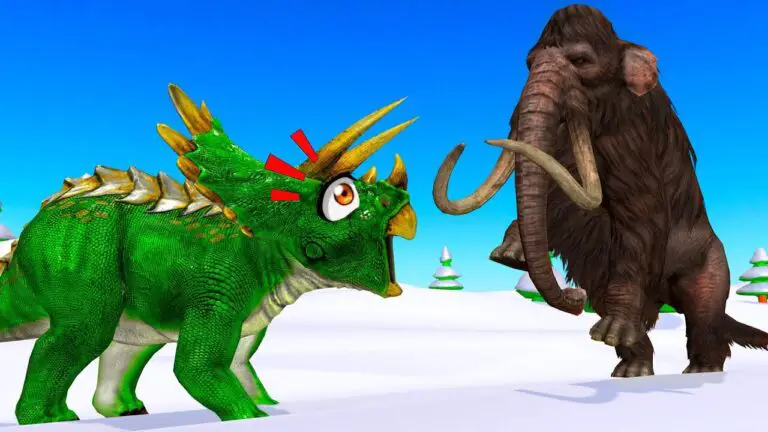 Mammoth vs. Triceratops: A Clash of Prehistoric Giants