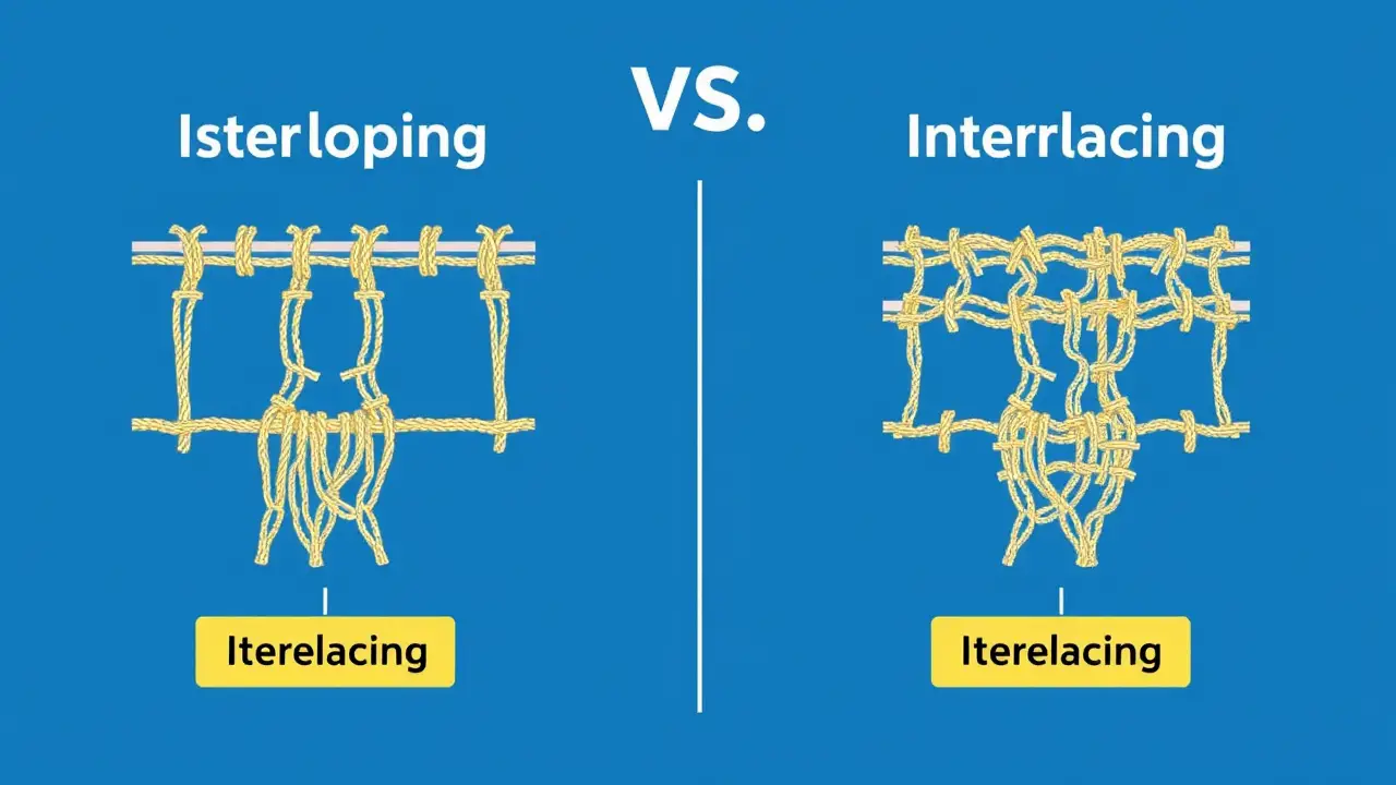 Differences Between Interlooping Yarn VS Interlacing Yarn