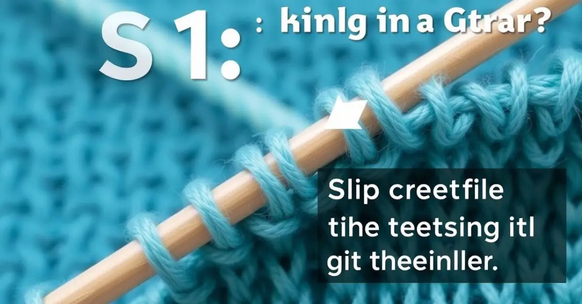 What Does S1 Mean in Knitting