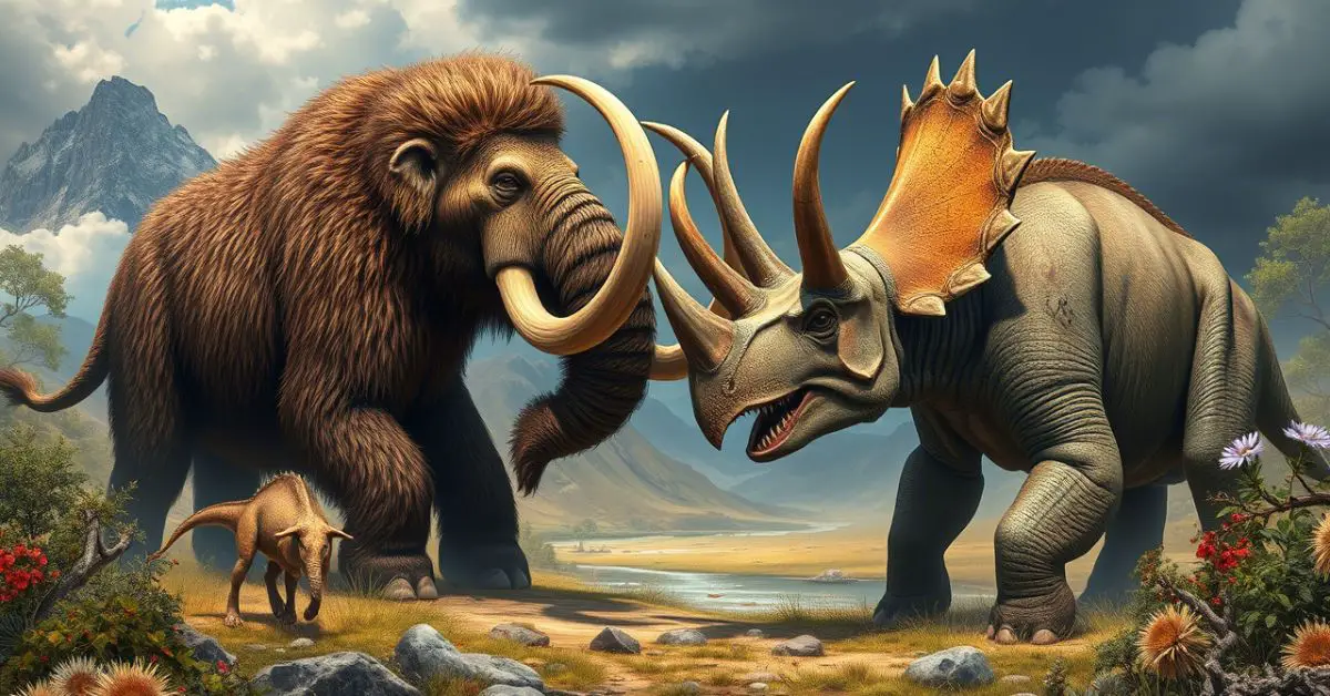 Mammoth vs. Triceratops: A Clash of